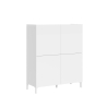 Aparador alto ahorra espacio 4 puertas diseño minimalista moderno 90x35x110 Solaria Descueto