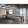 Mesa extensible 18 plazas diseño industrial 90×180-440 Tecno Evolution Elección