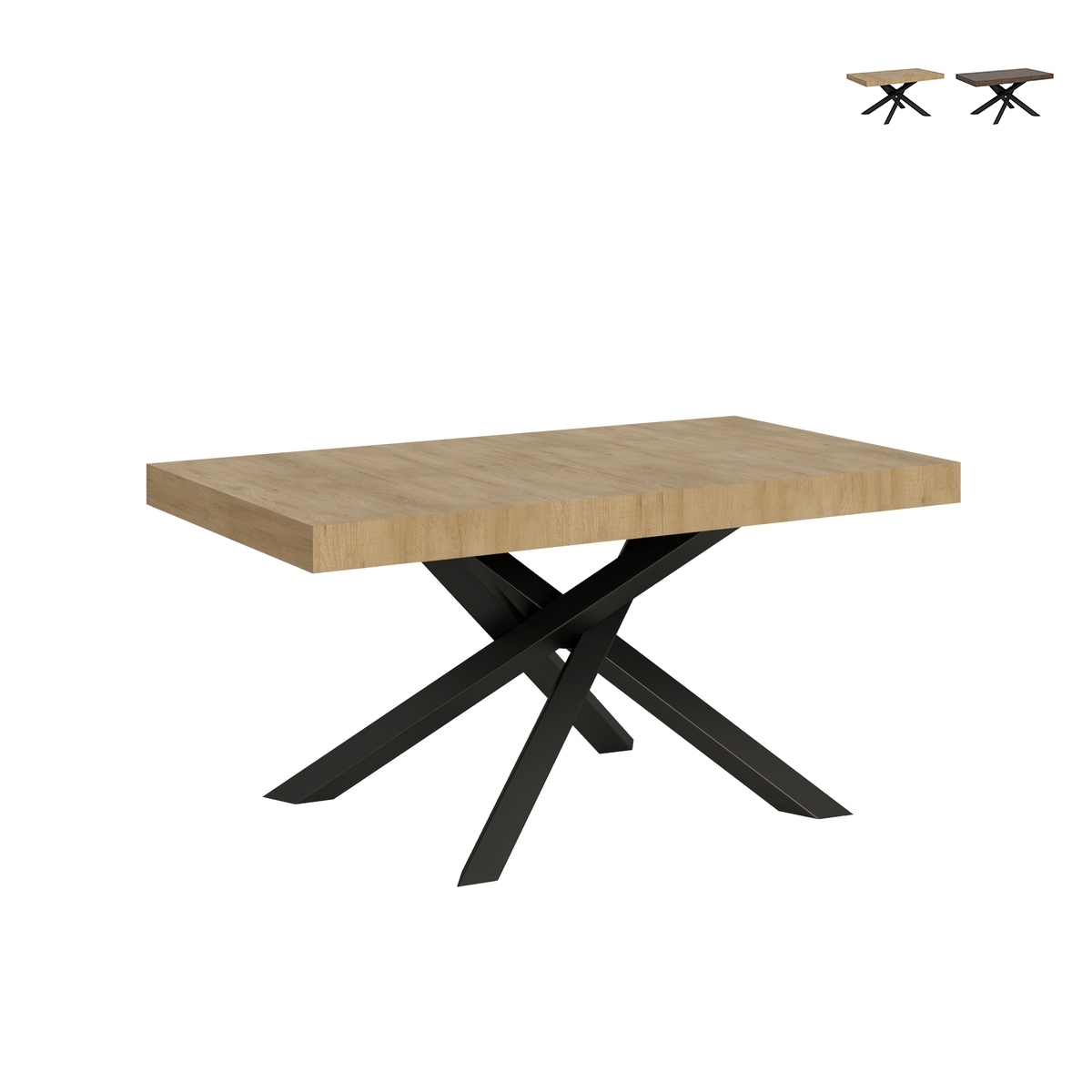 Mesa extensible patas cruzadas diseño contemporáneo 90×160-264 Volantis Oferta
