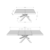 Mesa extensible 12 personas diseño moderno 90x180-284 Volantis 