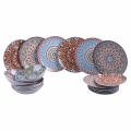 Juego de 18 piezas de vajilla de porcelana platos decorados estilo exótico Casablanca Promoción