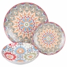 Juego de 18 piezas de vajilla de porcelana platos decorados estilo exótico Casablanca Oferta