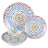Juego de 18 piezas de vajilla de porcelana platos decorados estilo exótico Casablanca Rebajas