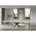 Mesa extensible moderna para salón 18 personas 90×180-440 Volantis Precio