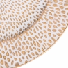 Juego de 6 platos de mesa 33 cm con elegante decoración en oro y blanco Drop Venta
