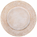 Juego de 6 platos de mesa 33 cm con elegante decoración en oro y blanco Drop Oferta