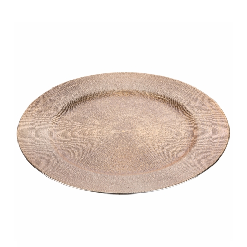 Set de 6 bajoplatos con decoración en relieve dorado 33 cm XMas Promoción