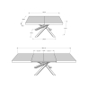 Mesa extensible diseño moderno 90×160-264 Volantis Evolution Catálogo