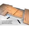 Mesa extensible moderna para sala de estar 90×120-380 Volantis Evolution Medidas