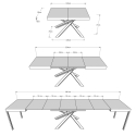Mesa extensible moderna para sala de estar 90×120-380 Volantis Evolution Precio