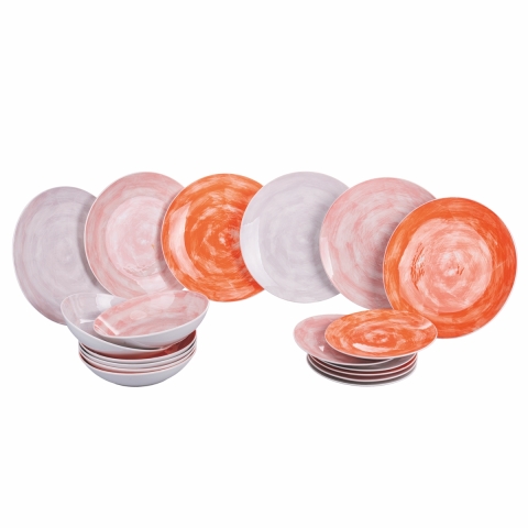 Set 18 piezas de mesa platos cerámica estilo natural foliage Fall City Promoción