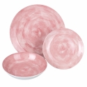 Juego de 18 piezas de vajilla de cerámica estilo natural con diseño de hojas Fall City Rebajas