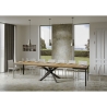 Mesa extensible diseño moderno industrial 90×160-420 Volantis Evolution Descueto