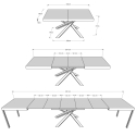 Mesa extensible diseño moderno industrial 90×160-420 Volantis Evolution Catálogo