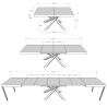 Mesa extensible diseño moderno industrial 90×160-420 Volantis Evolution Catálogo