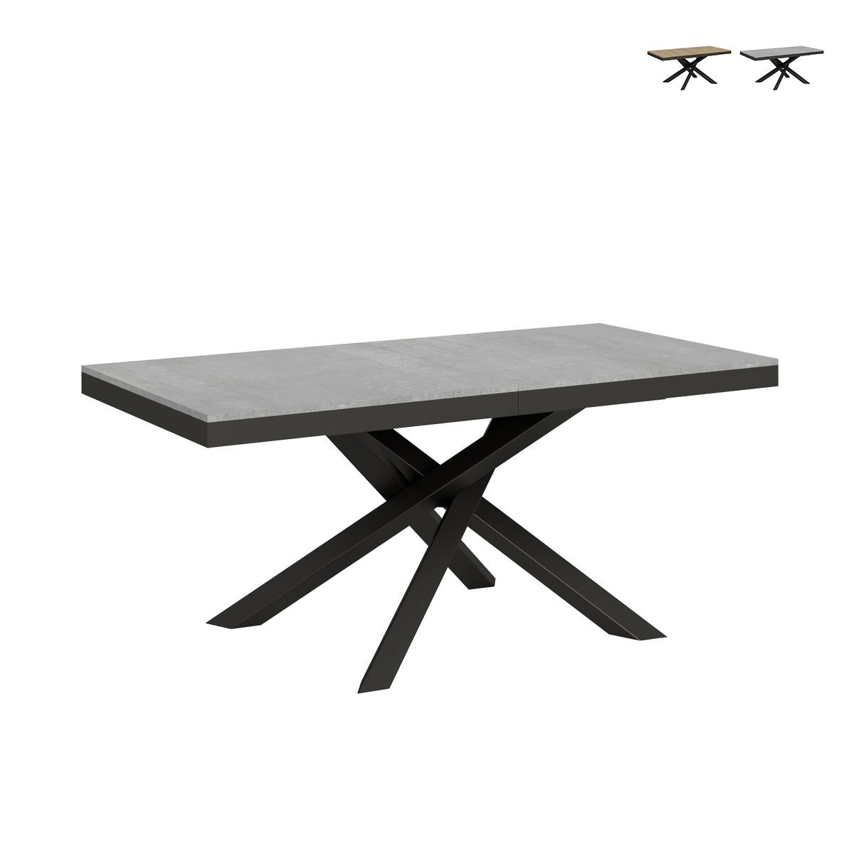 Mesa extensible moderna con patas cruzadas 90×180-440 Volantis Evolution Promoción Mesa extensible moderna con patas cruzadas 90×180-440 Volantis Evolution Promoción