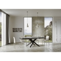 Mesa extensible moderna con patas cruzadas 90×180-440 Volantis Evolution Catálogo