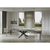 Mesa extensible moderna con patas cruzadas 90×180-440 Volantis Evolution Stock