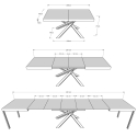 Mesa extensible moderna con patas cruzadas 90×180-440 Volantis Evolution Precio