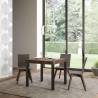 Mesa cuadrada extensible moderna industrial 90×90-246 Everyday Venta