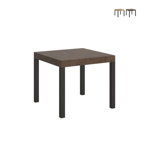 Mesa cuadrada extensible moderna industrial 90×90-246 Everyday Promoción