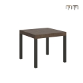 Mesa cuadrada extensible moderna industrial 90×90-246 Everyday Promoción