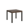 Mesa cuadrada extensible moderna industrial 90×90-246 Everyday Descueto