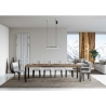Mesa extensible industrial de metal y madera para 18 personas 90×180-440 Everyday Oferta