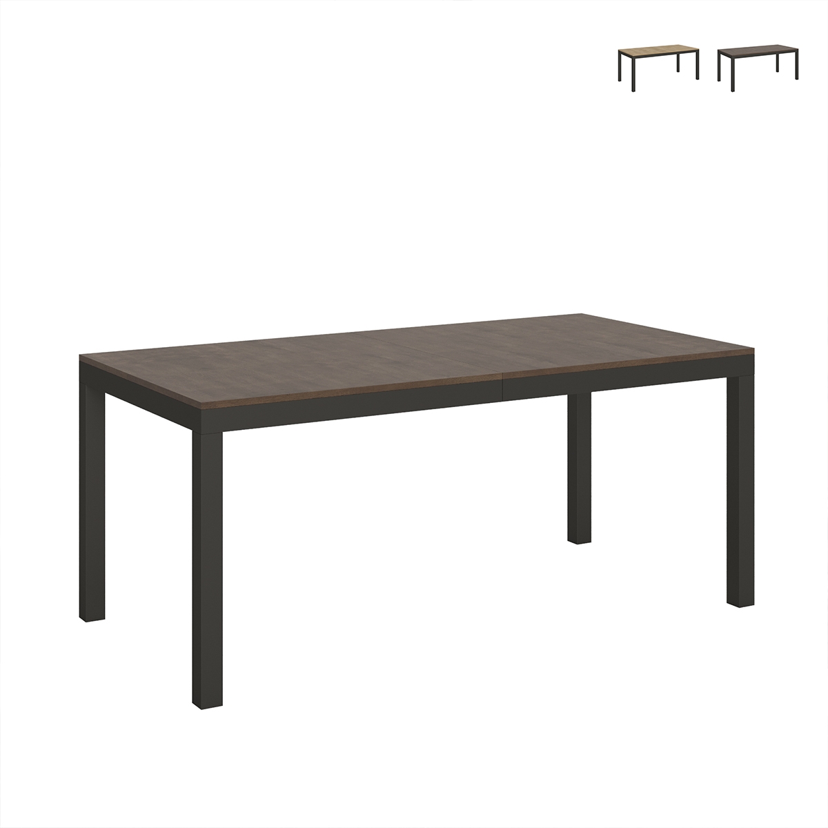 Mesa extensible industrial minimalista madera hierro 90×180-440 Everyday Evolution