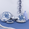 Juego de vajilla de 18 piezas estilo oriental japonés The Blue Modelo