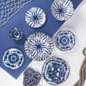 Juego de vajilla de 18 piezas estilo oriental japonés The Blue Venta