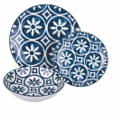 Juego de vajilla de 18 piezas diseño mediterráneo en porcelana Paxos Venta