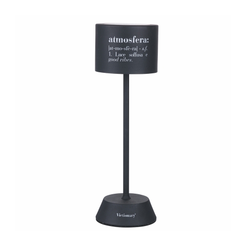 Lámpara LED de mesa negra táctil, recargable y ajustable Victionary Promoción