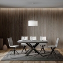 Mesa extensible diseño moderno 10 personas 90×160-220 Ganty Venta