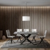 Mesa extensible diseño moderno 10 personas 90×160-220 Ganty Venta