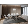 Mesa extensible diseño moderno 10 personas 90×160-220 Ganty Stock