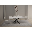 Mesa extensible cuadrada moderna 90×90-194 Clerk Modelo
