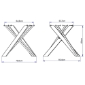 Mesa extensible cuadrada moderna 90×90-194 Clerk 