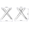 Mesa extensible cuadrada moderna 90×90-194 Clerk 