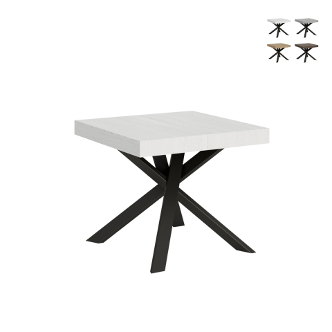 Mesa extensible cuadrada moderna 90×90-194 Clerk Promoción