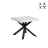Mesa extensible cuadrada moderna 90×90-194 Clerk Promoción