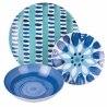 Juego de vajilla 18 piezas estilo mediterráneo Aquazul Venta