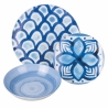 Juego de vajilla 18 piezas estilo mediterráneo Aquazul Oferta