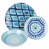 Juego de vajilla 18 piezas estilo mediterráneo Aquazul Rebajas