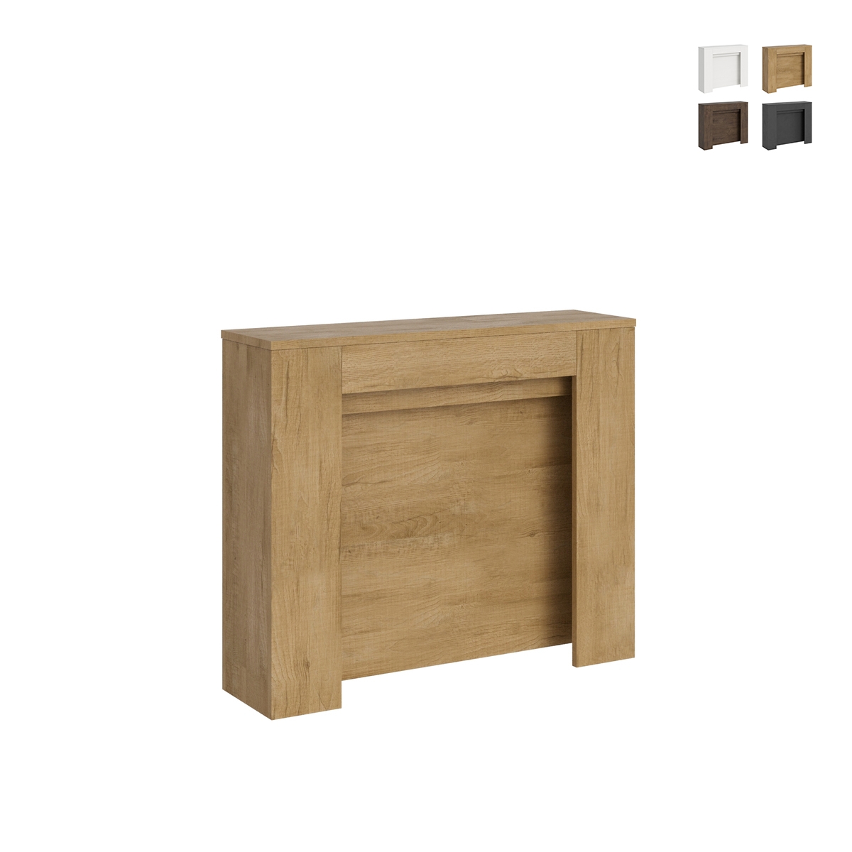 Consola extensible para entrada o comedor, capacidad para 10 personas, 90×25-211 Kiba Stock Consola extensible para entrada o comedor, capacidad para 10 personas, 90×25-211 Kiba Stock
