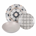 Juego de vajilla 18 piezas de porcelana estilo boho Bohémienne Oferta