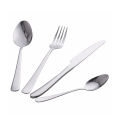 Juego de cubiertos de 24 piezas acero inoxidable plateado brillante Round Promoción