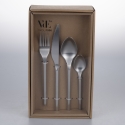 Juego de cubiertos 24 piezas en acero inoxidable plateado mate Gallery Oferta