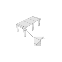 Consola extensible moderna minimalista 90×25-211 Anea 