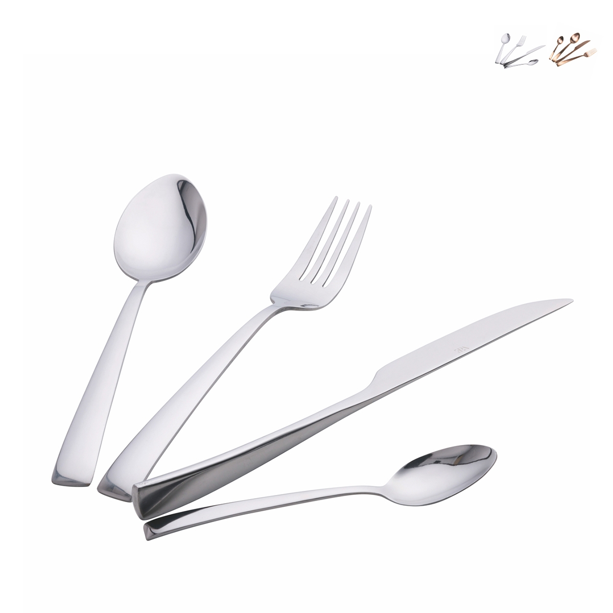 Juego de 24 cubiertos de mesa en acero inoxidable para restaurante cocina Park Avenue Descueto Juego de 24 cubiertos de mesa en acero inoxidable para restaurante cocina Park Avenue Descueto